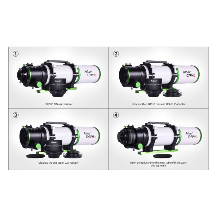 Askar 0.7x Reducer for Askar 107PHQ, 130PHQ & 151PHQ Telescopes - Enhance Astrophotography & Wide-Field Views for Stargazing Enthusiasts