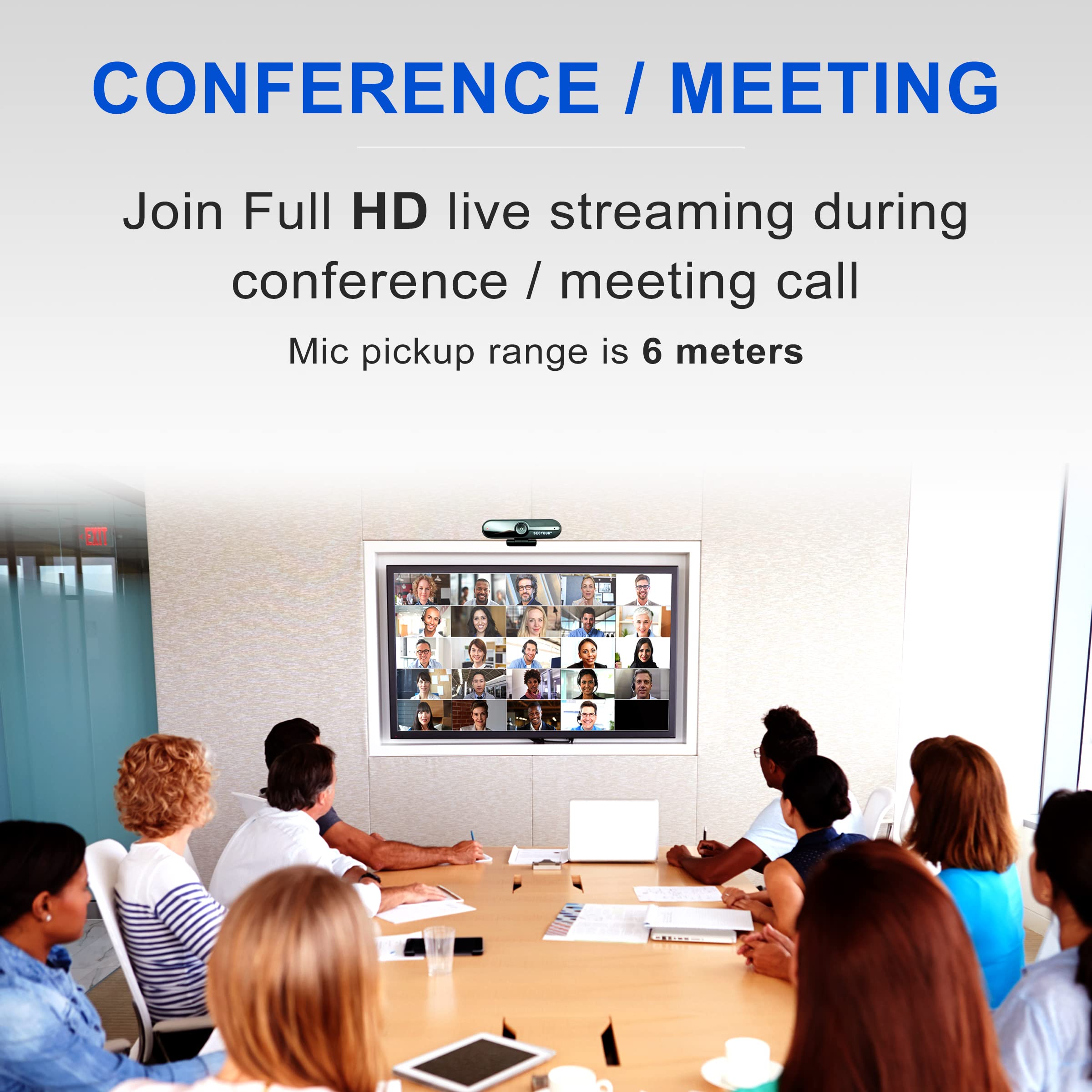 SecYour 4MP 1080p Full HD USB Webcam with Built-in Microphone - Noise Cancelling Web Camera for PC, Laptop, Gaming, Live Streaming & Video Conferencing - 30FPS, 85° Wide Angle with Mini Tripod - Perfect for Zoom Meetings, Twitch Streaming & Remote Work