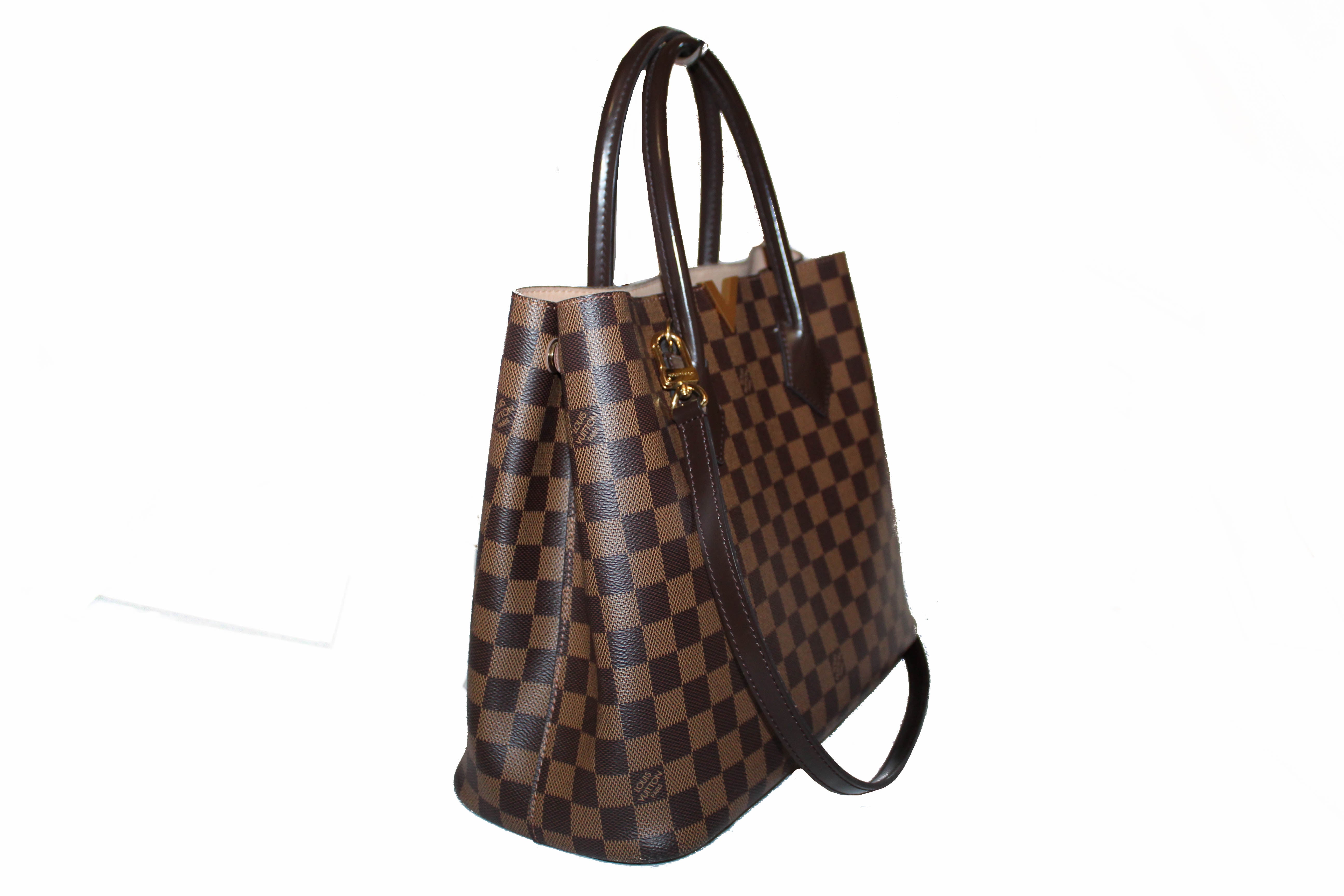 Authentic Louis Vuitton Damier Ebene Kensington Tote Bag - Luxury Designer Shoulder Bag for Women, Perfect for Work, Travel & Everyday Use