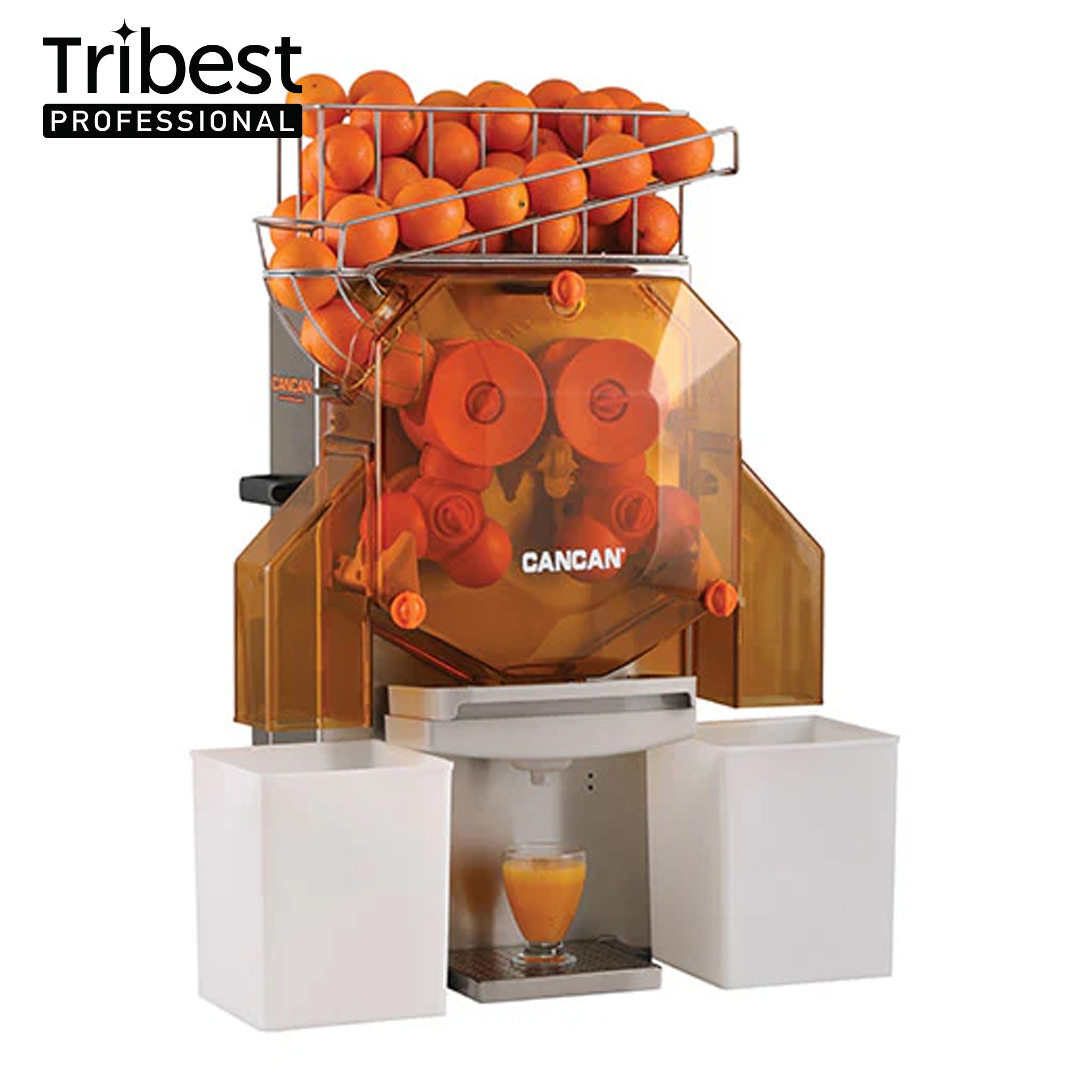 Cancan® 28 Cafe Type Automatic Orange Juicer - Commercial Grade Citrus Press for Restaurants, Bars & Home Use - Fast & Easy Fresh Juice Extraction