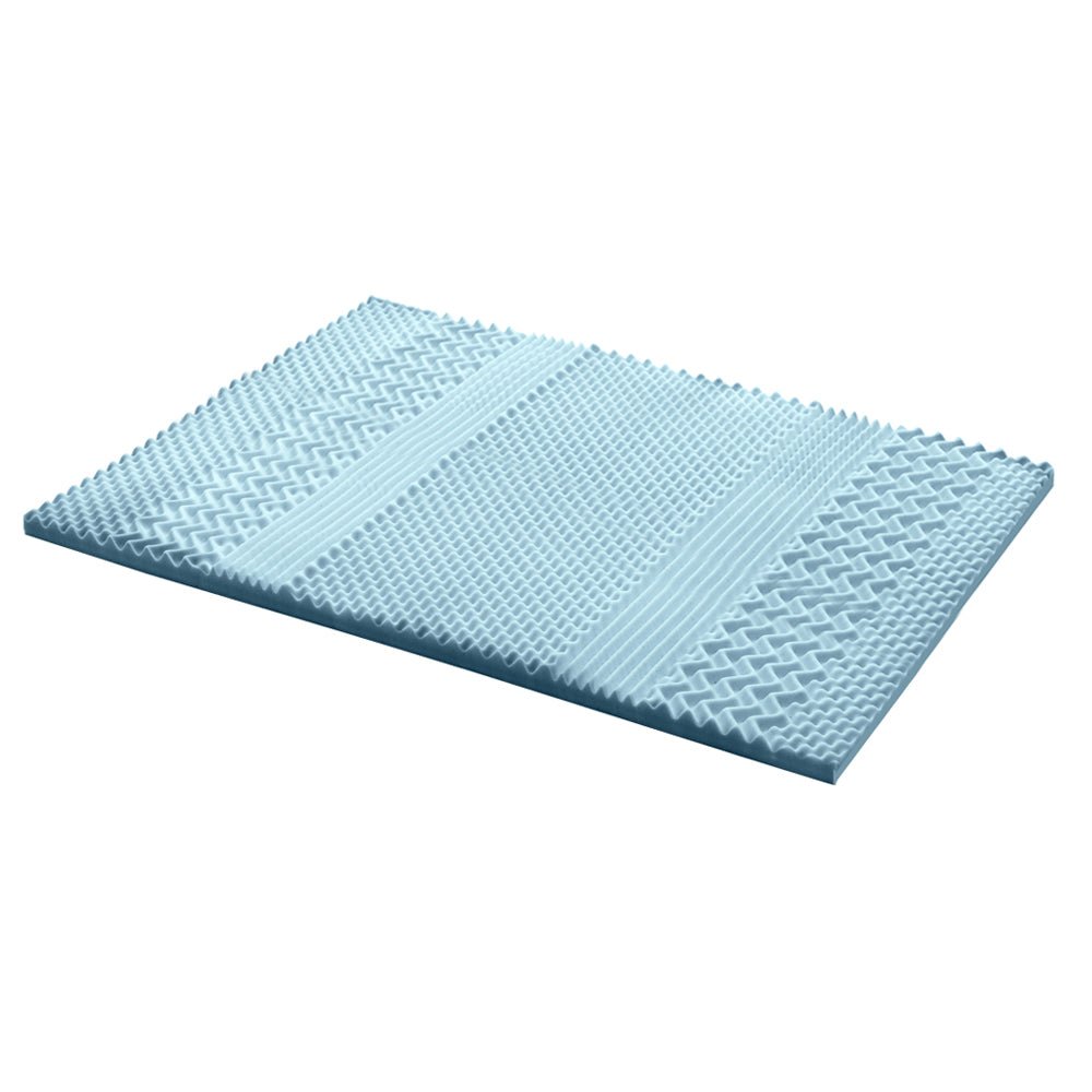7-Zone Cooling Gel Memory Foam Mattress Topper with Breathable Bamboo Cover - 5cm Thick King Size for Back Pain Relief & Pressure Point Support - Perfect for Hot Sleepers, Side Sleepers & Couples