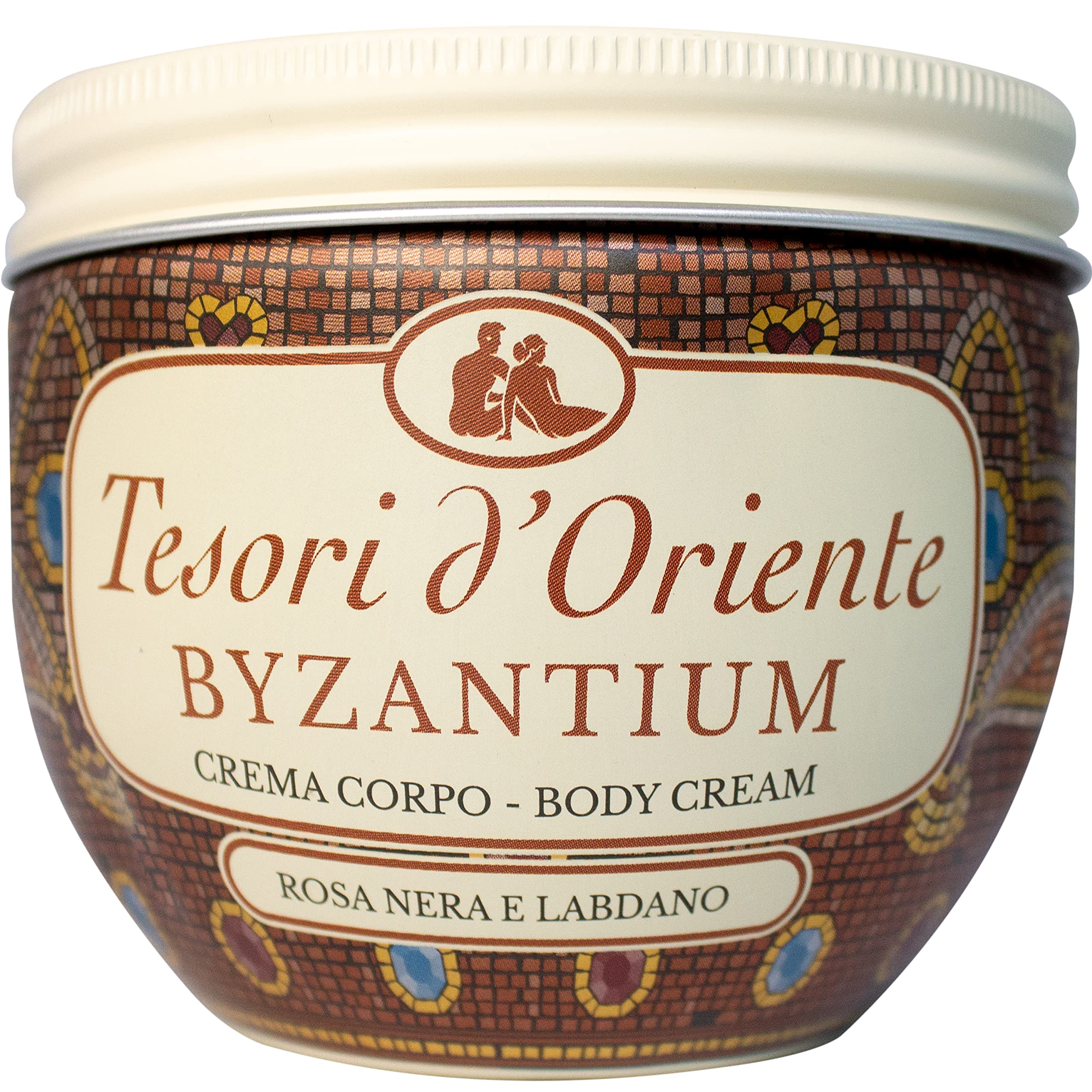 Tesori d'Oriente Black Rose & Labdanum Body Cream for Women - 10.1 Fl Oz Moisturizing & Nourishing Skin Care with Essential Ingredients - Made in Italy | Perfect for Dry Skin, Daily Hydration & Luxurious Self-Care Rituals