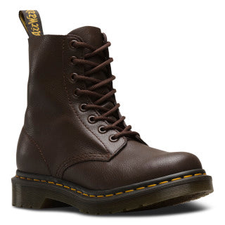 Dr. Martens 1460 Pascal Dark Brown Virginia Leather Boots - Classic 8-Eye Combat Boots for Men & Women | Perfect for Casual Wear, Work & Outdoor Adventures