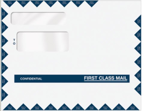 EGP Double Window Envelope - 500 Pack of First Class Confidential Mailing Envelopes for Business, Legal & Financial Documents | Secure Mailing Solution for Offices & Mailrooms