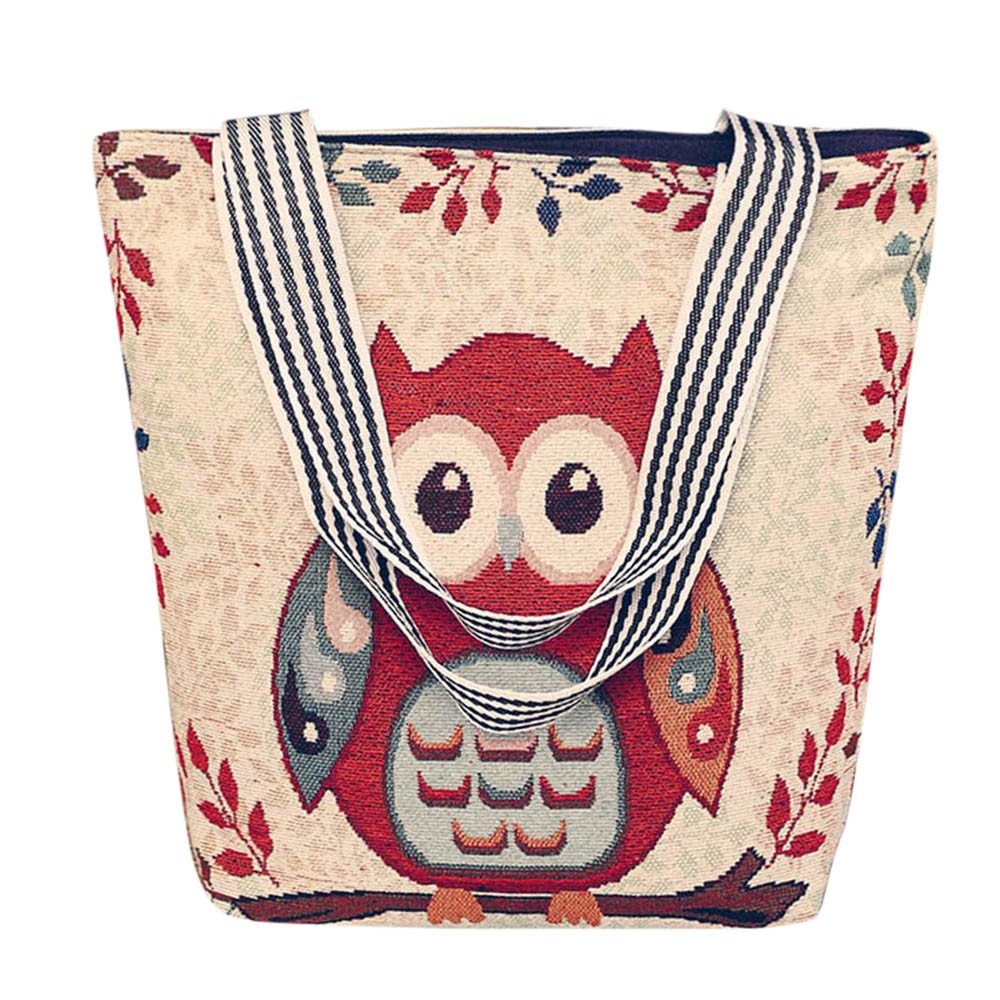 Stylish Women's Canvas Messenger Bag - Cute Cartoon Shoulder Tote for Work, School & Travel - Durable & Lightweight Handbag for Everyday Use