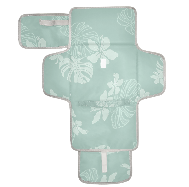 Waterproof Baby Changing Mat with Soft Cushion - Modern Aloha Design for Nursery, Travel & Diaper Bag - Portable & Easy to Clean