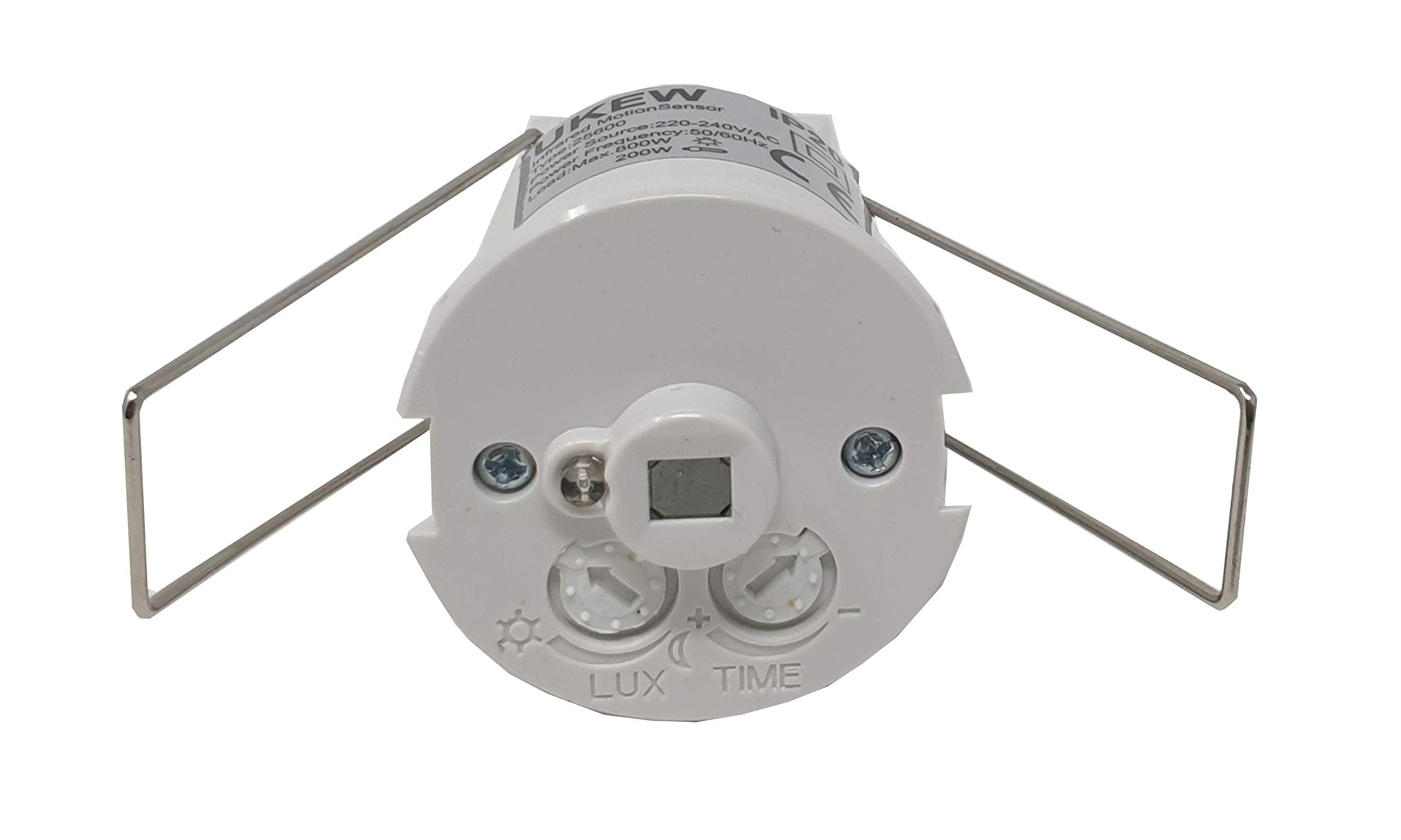 360 Degree PIR Motion Sensor Light Switch - Adjustable Timer & Lux Control, Mini Recessed Ceiling Mount Occupancy Detector for Home Security (White) - Perfect for Hallways, Closets, Bathrooms & Energy-Efficient Lighting Control