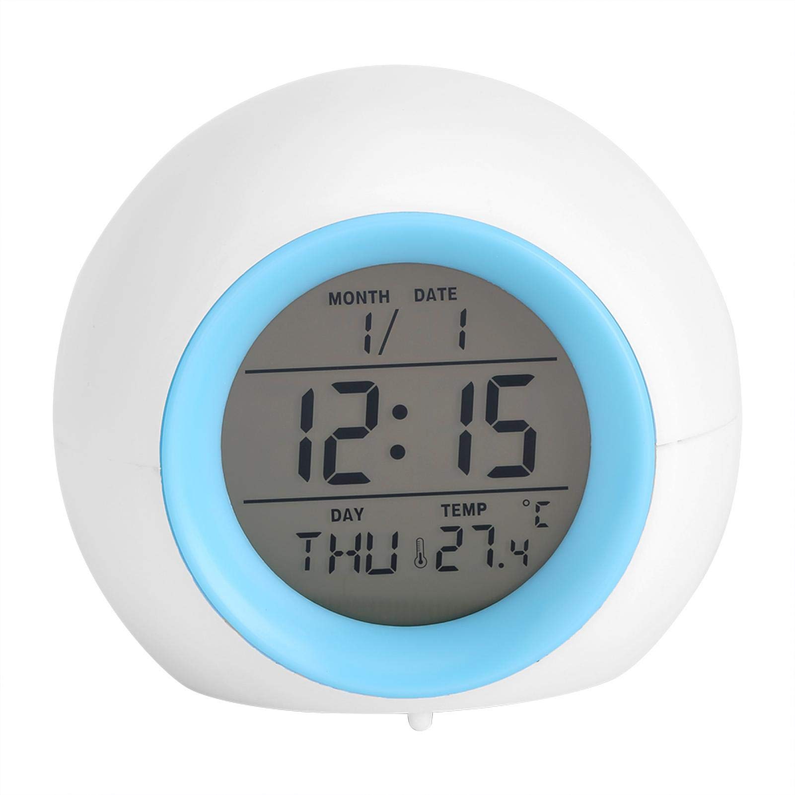 Omabeta 7-Color Changing LED Alarm Clock with Digital Display - Sunrise Simulation, Snooze Function for Bedroom, Home & School Use | Perfect for Gentle Wake-Ups & Nightlight