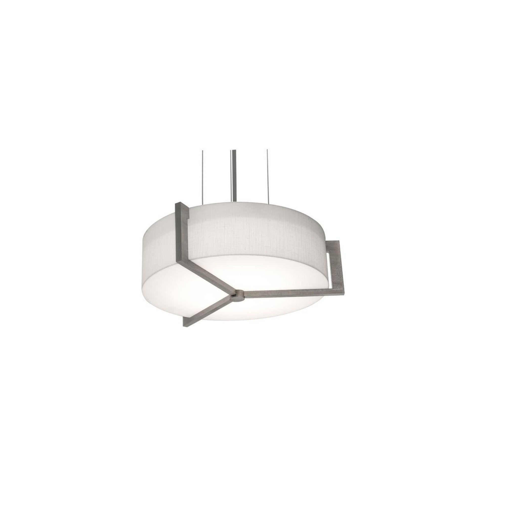 Apex 14 2-Light Pendant Light Fixture in Linen White & Weathered Grey - Perfect for Kitchen Island, Dining Room, or Entryway Lighting