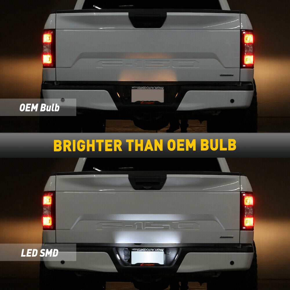 LED License Plate Light Assembly for 2015-2021 Ford F-150 - Smoke Lens Replacement - Waterproof & Durable - Perfect for Night Driving & Off-Road Adventures