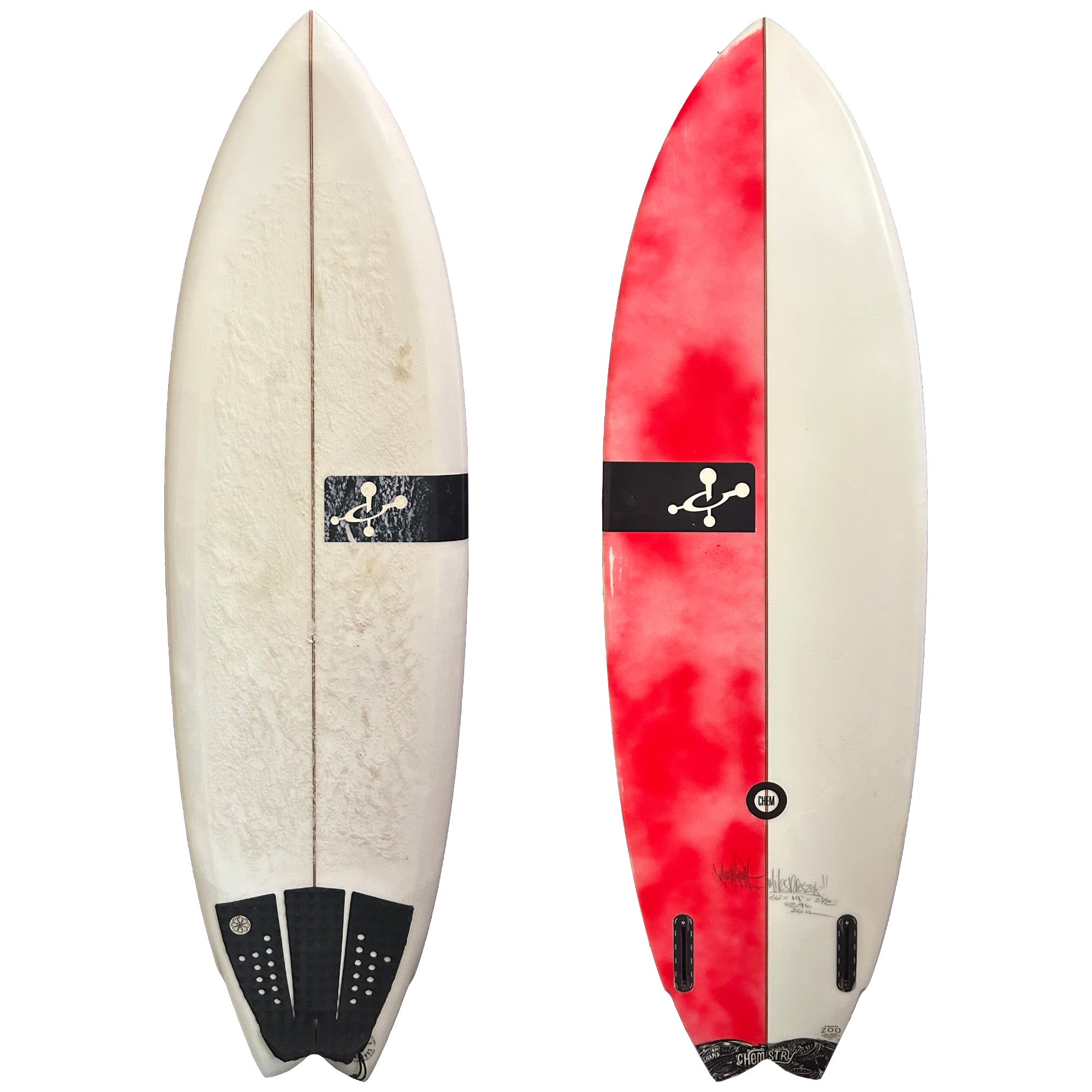 Chemistry 5'6 Consignment Surfboard with Futures Fins - Perfect for Intermediate Surfers & Beach Vacations | Lightweight & Durable for Wave Riding & Travel