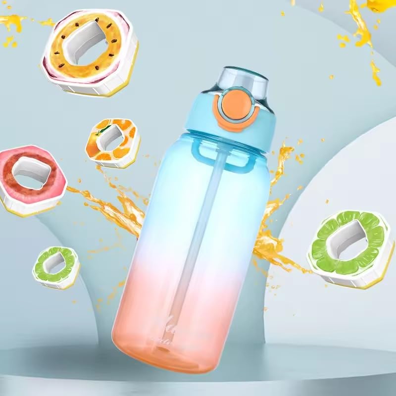 SQUICKLE Flavor Water Bottle with Pods - Leakproof Sports Cup for Gym & Outdoor (1000ml)