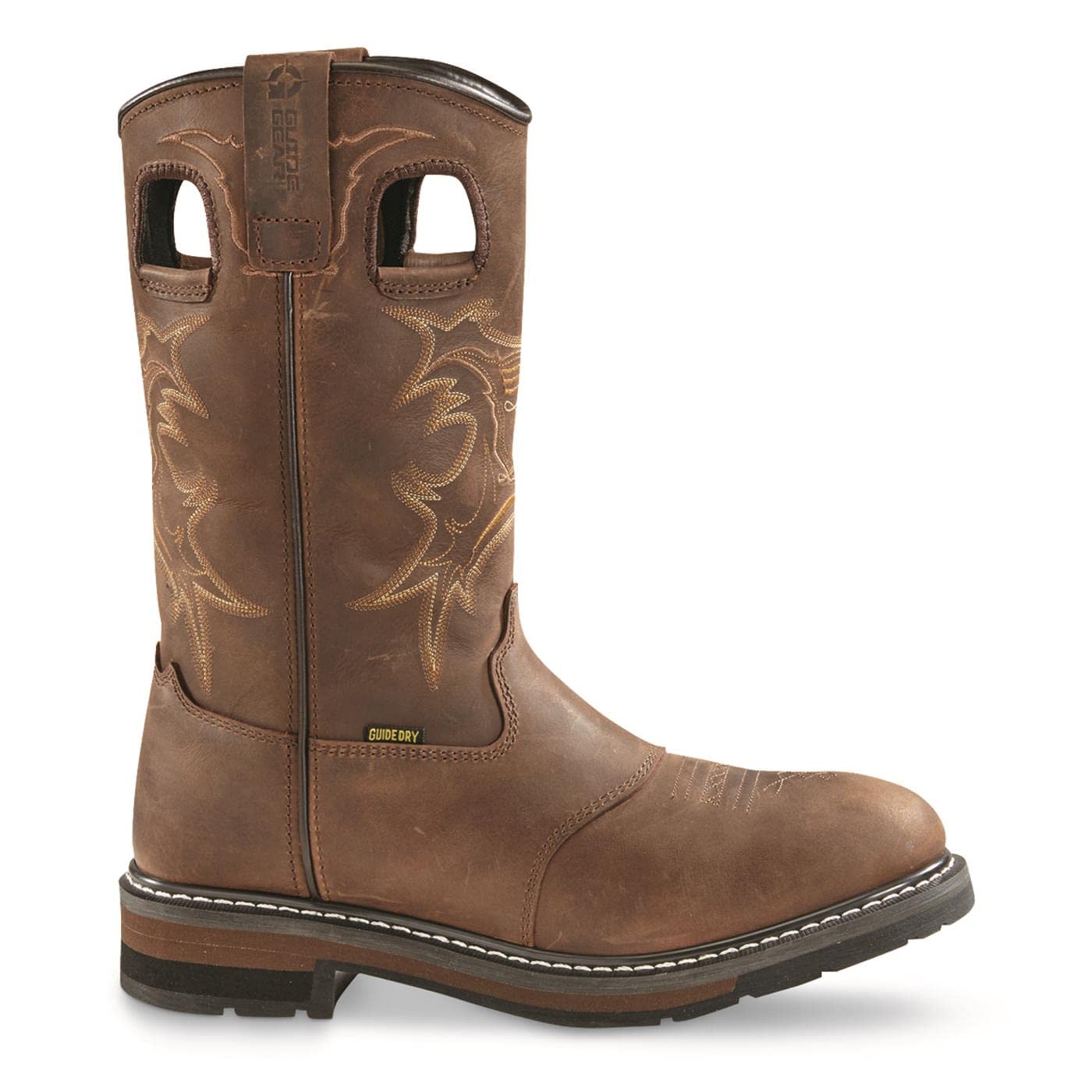 Guide Gear Bandit II Men's Concealed Carry Western Cowboy Work Boots - Waterproof Leather Rodeo Shoes for Outdoor, Ranch & Casual Wear