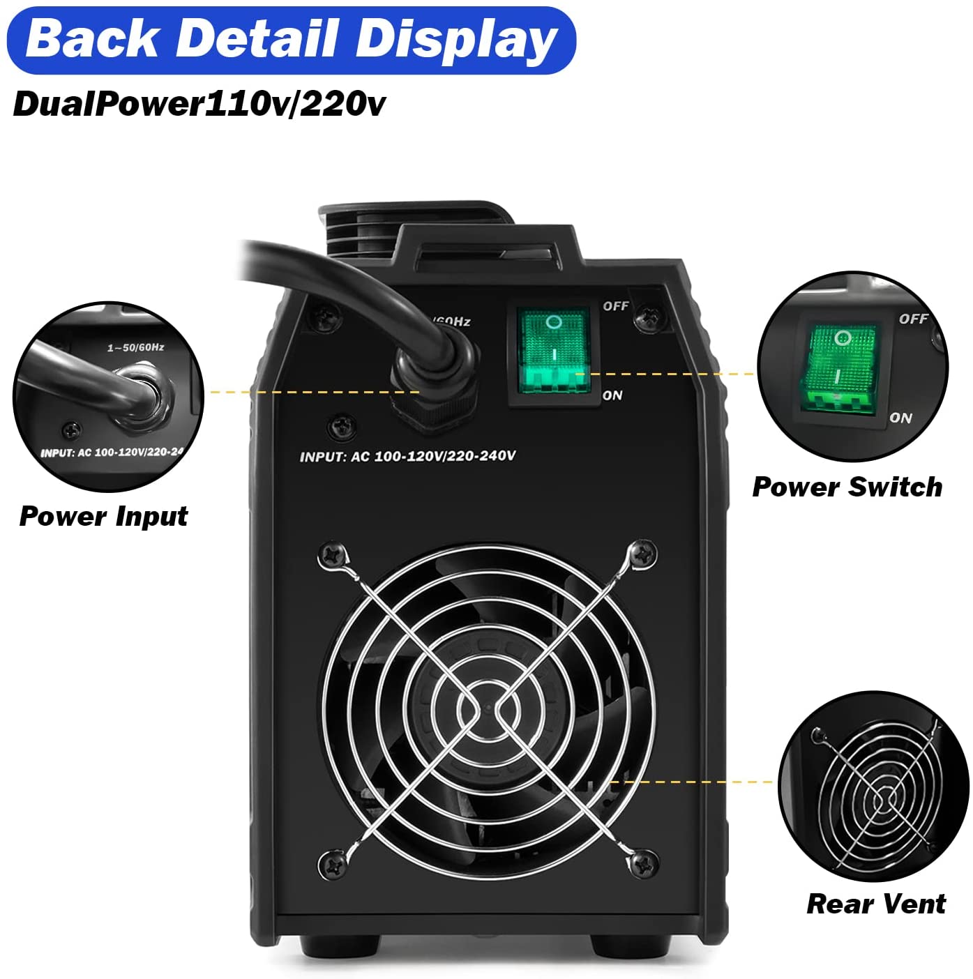 200A ARC Welding Machine - Heavy Duty Portable Welder for Metal Fabrication, Repair & DIY Projects - Ideal for Home, Garage & Construction Site Use
