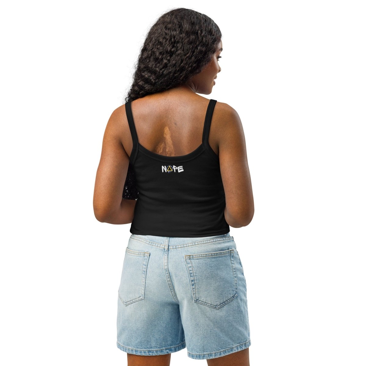 NOPE Collection Graffiti Sobriety Symbol Ribbed Tank Top - Stylish Streetwear for Urban Fashion & Music Festivals