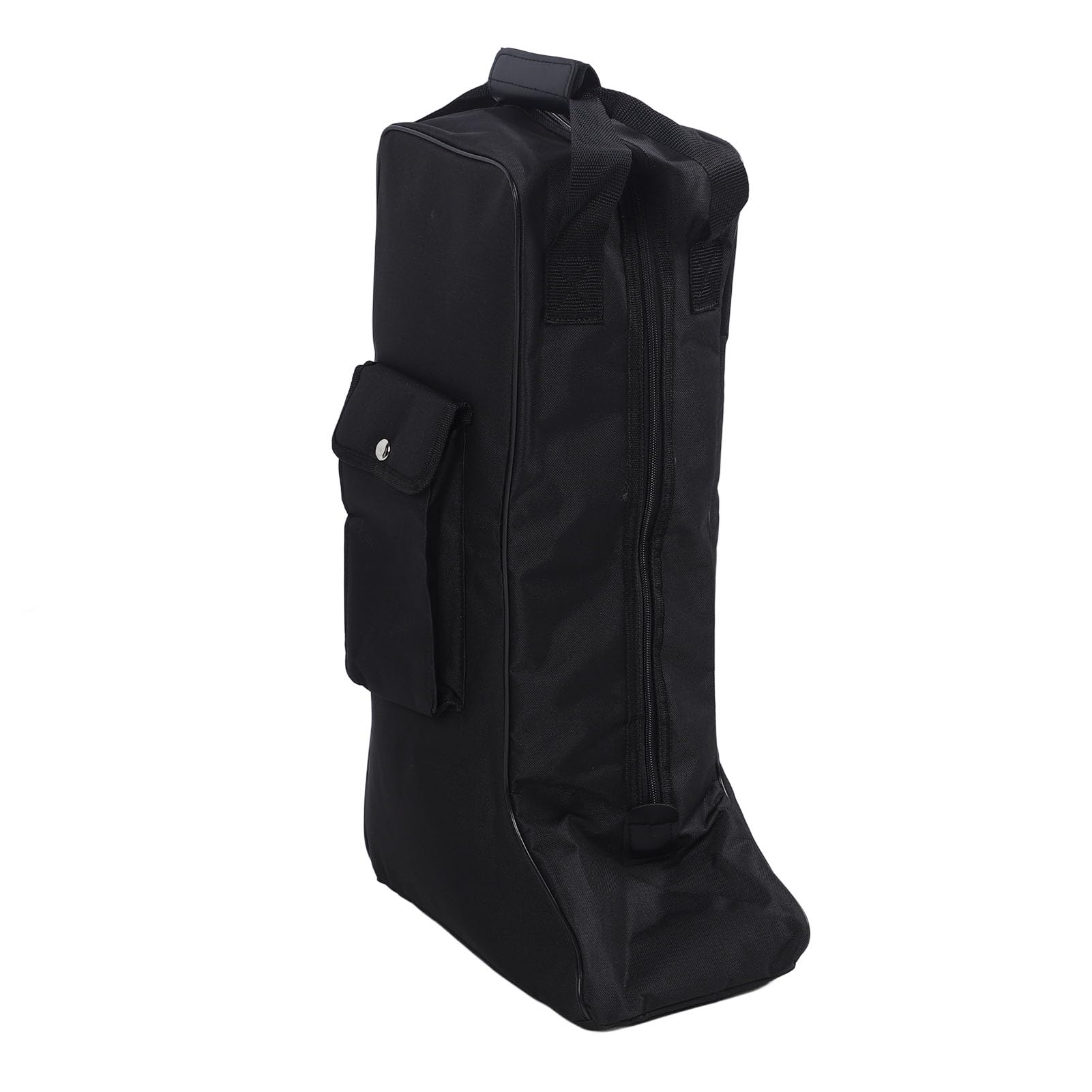 Portable Dust Proof Storage Bags for Tall Boots - Waterproof Oxford Cloth & Leather Zippered Shoe Organizers with Handle - Perfect for Cowboy Boots, Snow Boots, Riding Boots & Winter Footwear - Ideal for Travel, Storage & Closet Organization (Black)
