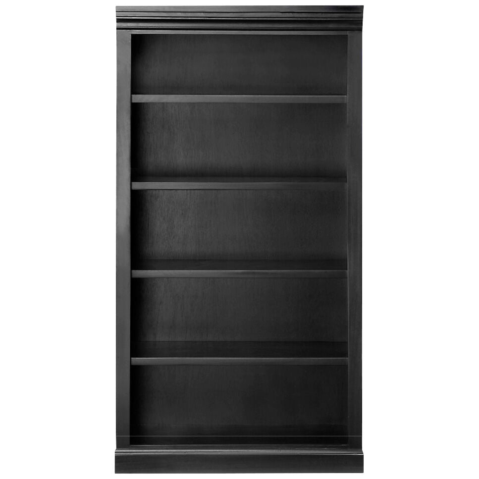 60 Inch Metro II Bookcase - 5-Tier Storage Shelf for Living Room, Office, or Bedroom - Modern Wooden Bookshelf for Home Organization & Decor