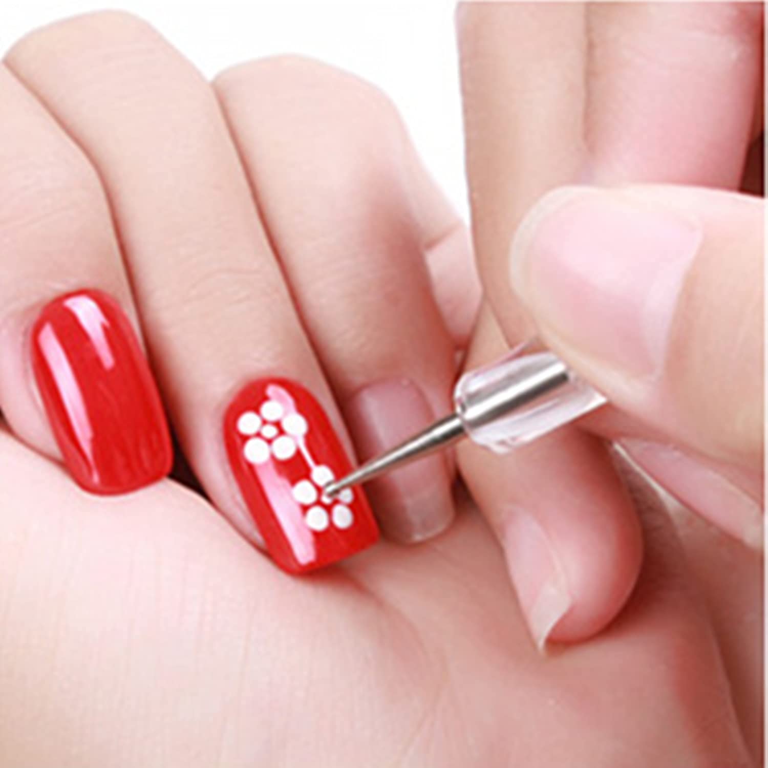 Huda Beauty Nail Art Kit for Girls - 100Pcs Natural Look Fake Nails Set with Nail Glue, 5 Dotting Pens & Long Lasting Pink Matte Nail Polish | DIY Manicure, Party Nails, Gift for Teens & Women