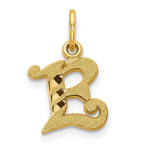 14K Yellow Gold Letter E Initial Monogram Name Charm Necklace Pendant - Dainty Personalized Jewelry for Women - Perfect Birthday, Anniversary & Valentine's Day Gift for Her - Elegant Everyday Wear & Special Occasions