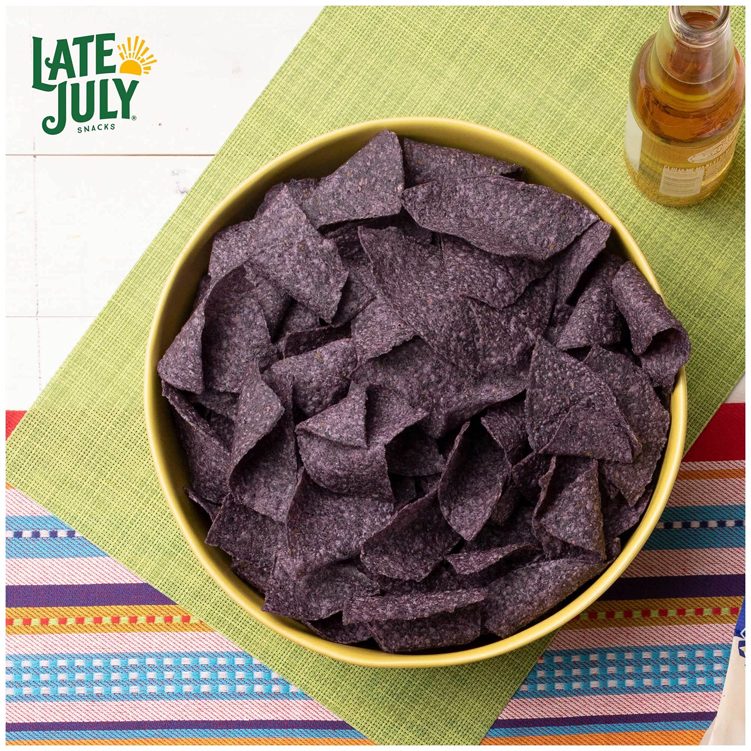 Organic Blue Corn Tortilla Chips by Late July Snacks | Gluten-Free, Non-GMO | 10.1 Oz Bag | Perfect for Parties, Snacking & Healthy Diets
