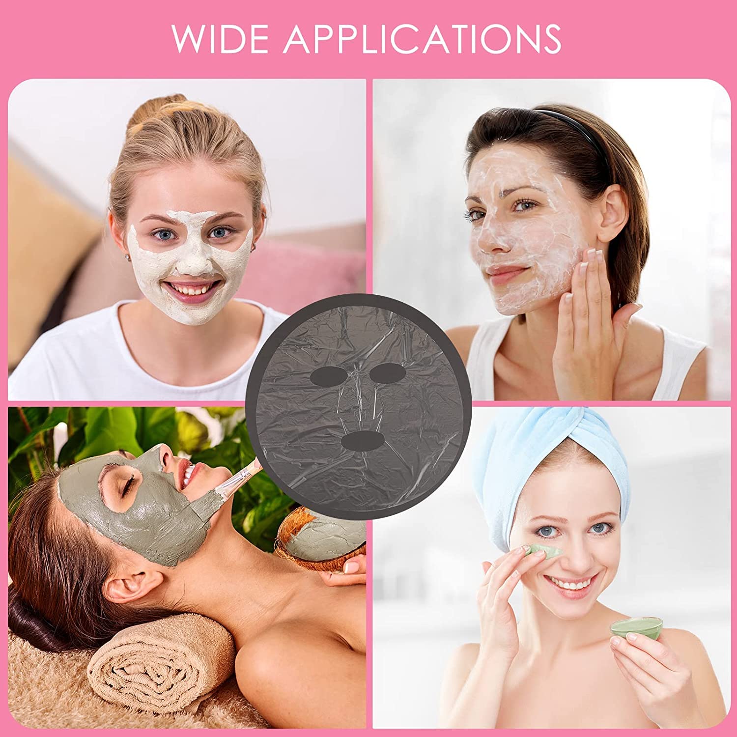 50-Pack Disposable Non-Woven Spa Facial Sheet Masks | Hydrating & Compressed DIY Face Mask for Skincare | Perfect for At-Home Spa, Travel, and Professional Salon Use