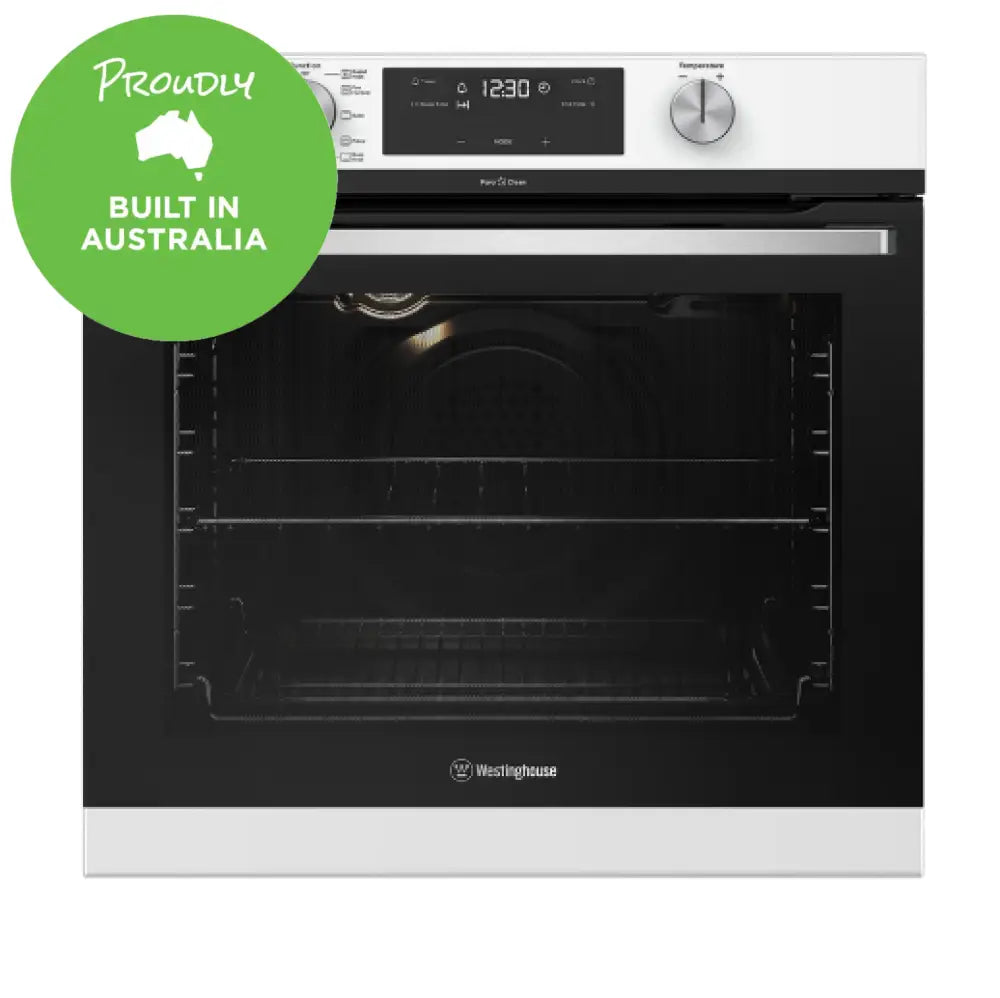 Westinghouse WVEP615WC 60cm 10 Function Pyrolytic Self-Cleaning Oven - White | Built-in Electric Oven for Baking, Roasting & Grilling | Perfect for Home Kitchens & Small Restaurants