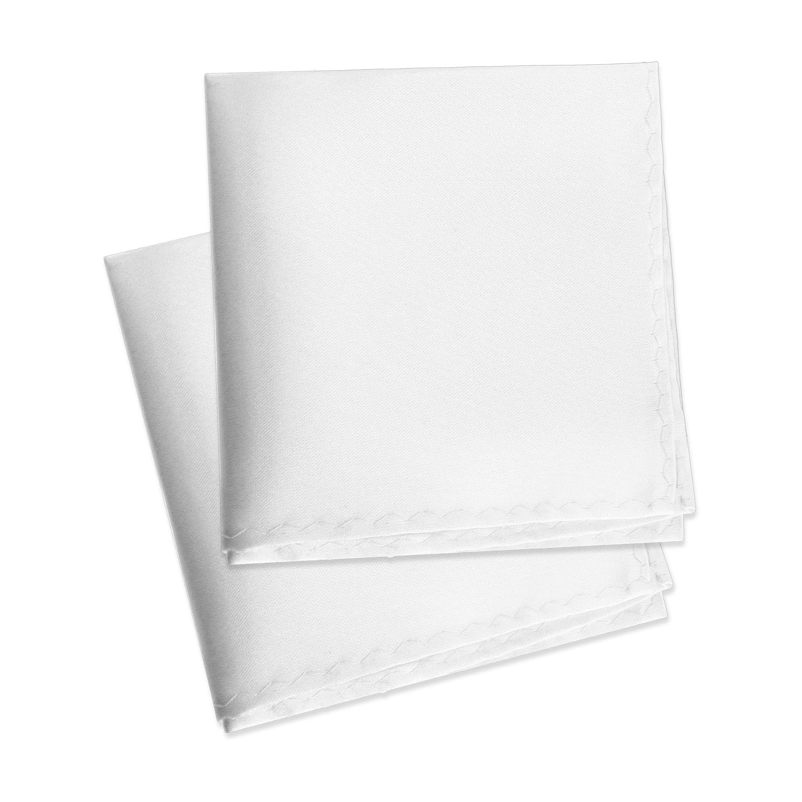 Premium 2-Piece Satin Pocket Squares for Men - Solid Color Silk Handkerchiefs for Suits & Tuxedos | Wedding, Formal Events & Business Occasions
