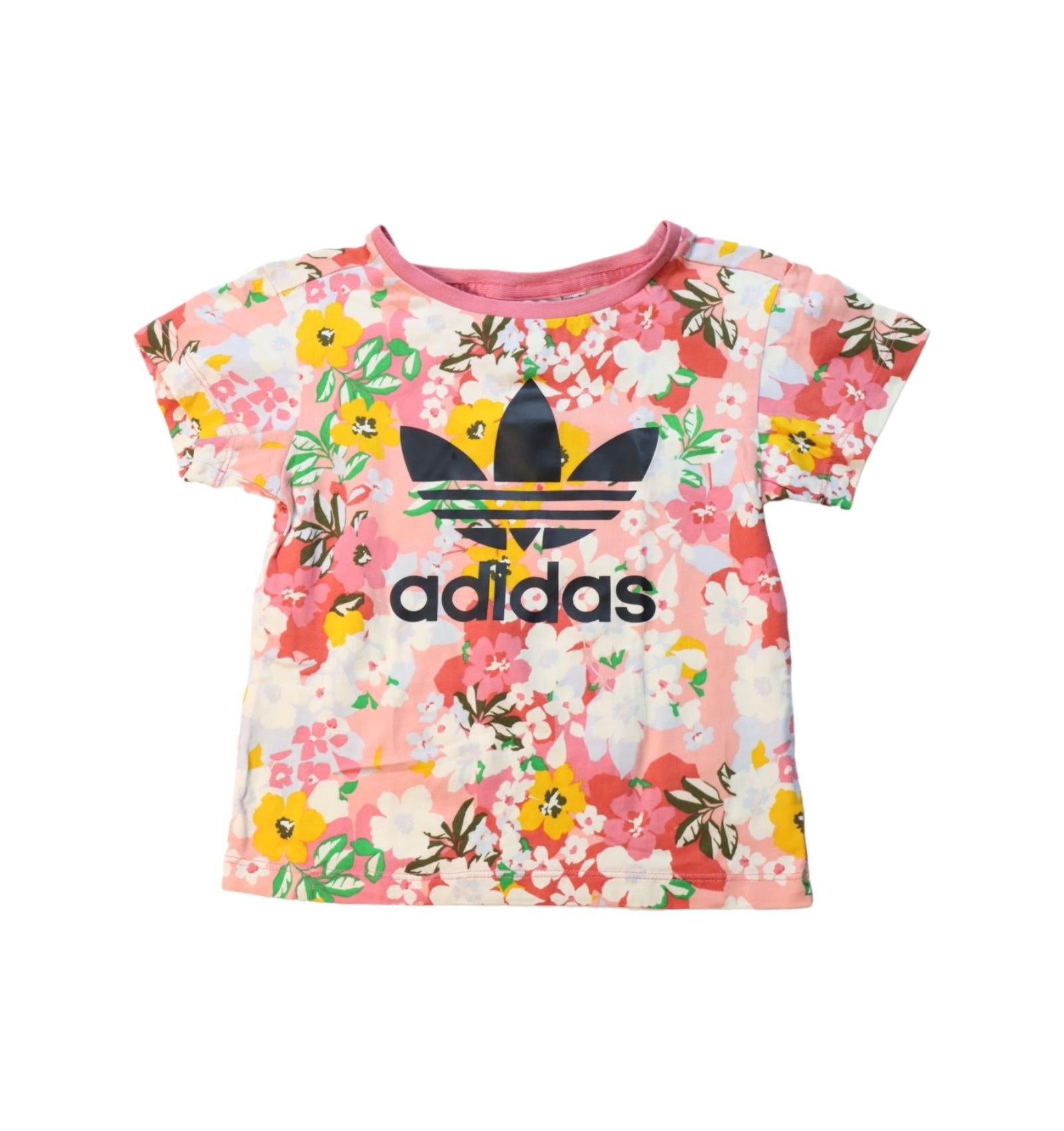 Adidas Short Sleeve T-Shirt for Toddlers (3T-4T) - Comfortable Cotton Kids Tee for Playtime & Everyday Wear