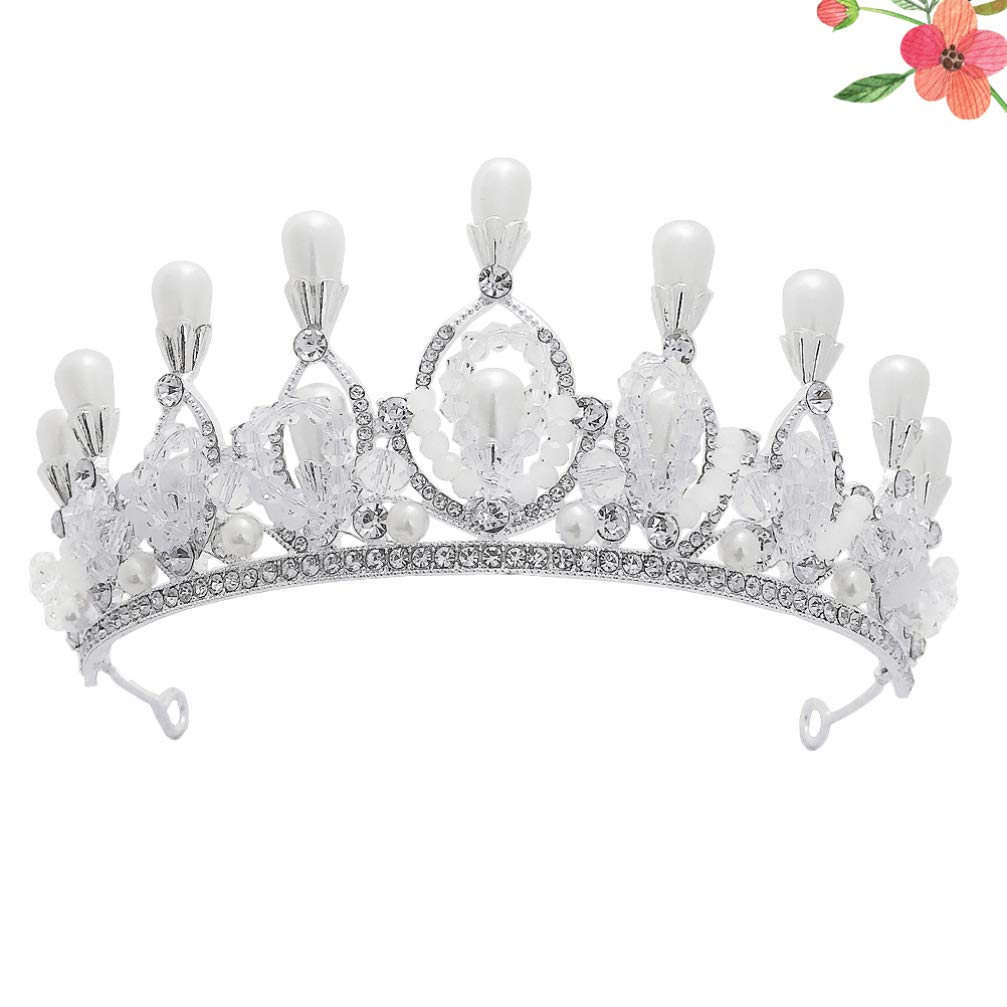 Beaupretty Princess Crystal Tiara Crown - Elegant Rhinestone Headband for Women, Prom, Wedding, Pageant & Party - Sparkling Hair Accessory for Brides, Queens & Special Occasions