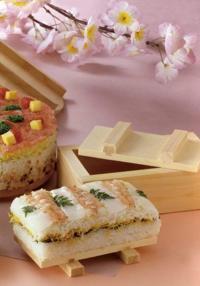 Premium Wooden Sushi Press Mold - 7x4 Inch Rectangular Oshizushi Maker for Perfect Rice Cakes & Sushi Blocks | Authentic Japanese Kitchen Tool for Home Chefs & Sushi Lovers | Ideal for Parties, Meal Prep & Asian Cuisine