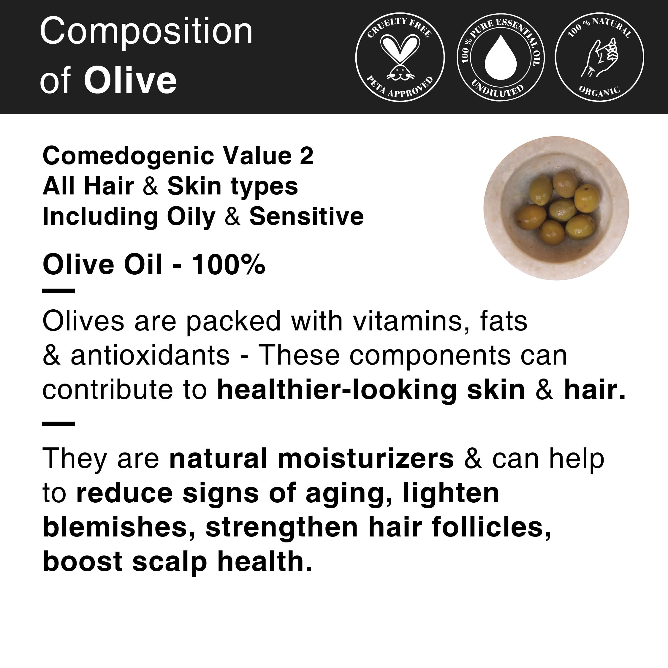 Soulflower 100% Pure Cold-Pressed Olive Oil for Hair Growth & Repair - Anti Hair Fall, Strengthens & Moisturizes Hair, Reduces Fine Lines & Wrinkles - Natural Makeup Primer (120ml) - Perfect for Daily Hair Care & Skin Hydration