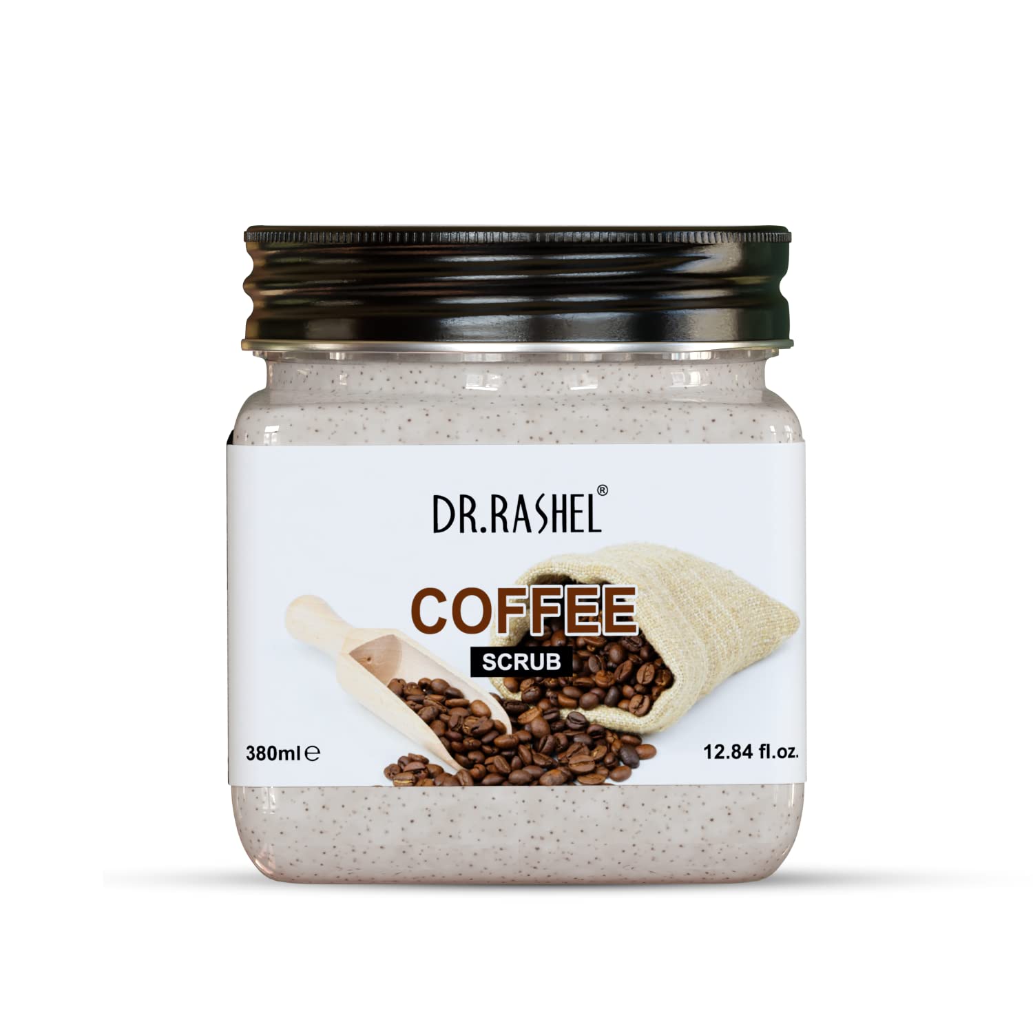 DR.RASHEL Vitamin C Coffee Scrub for Face & Body - Exfoliating & Brightening Treatment for Dark Circles & Skin Rejuvenation (380ml) - Perfect for Morning Routine & Spa Day Self-Care