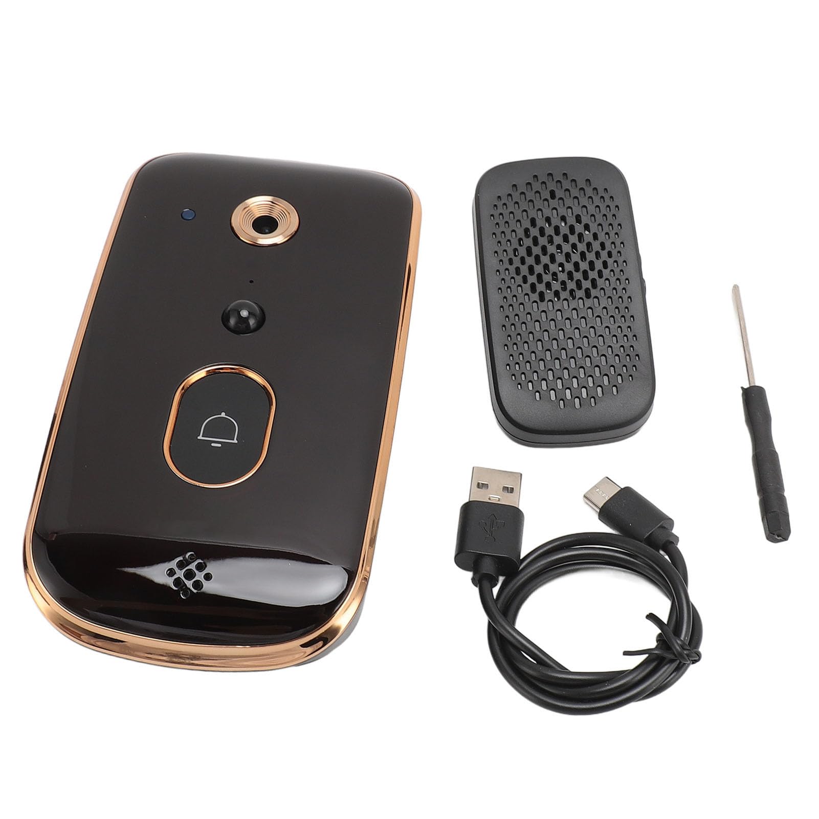 Cuifati Wireless Night Vision Doorbell Camera - 720p HD Video, 3600mAh Battery, 3-Hour Charge, Infrared Night Vision, Motion Detection, Wide Angle View - Perfect for Home Security & Smart Door Monitoring
