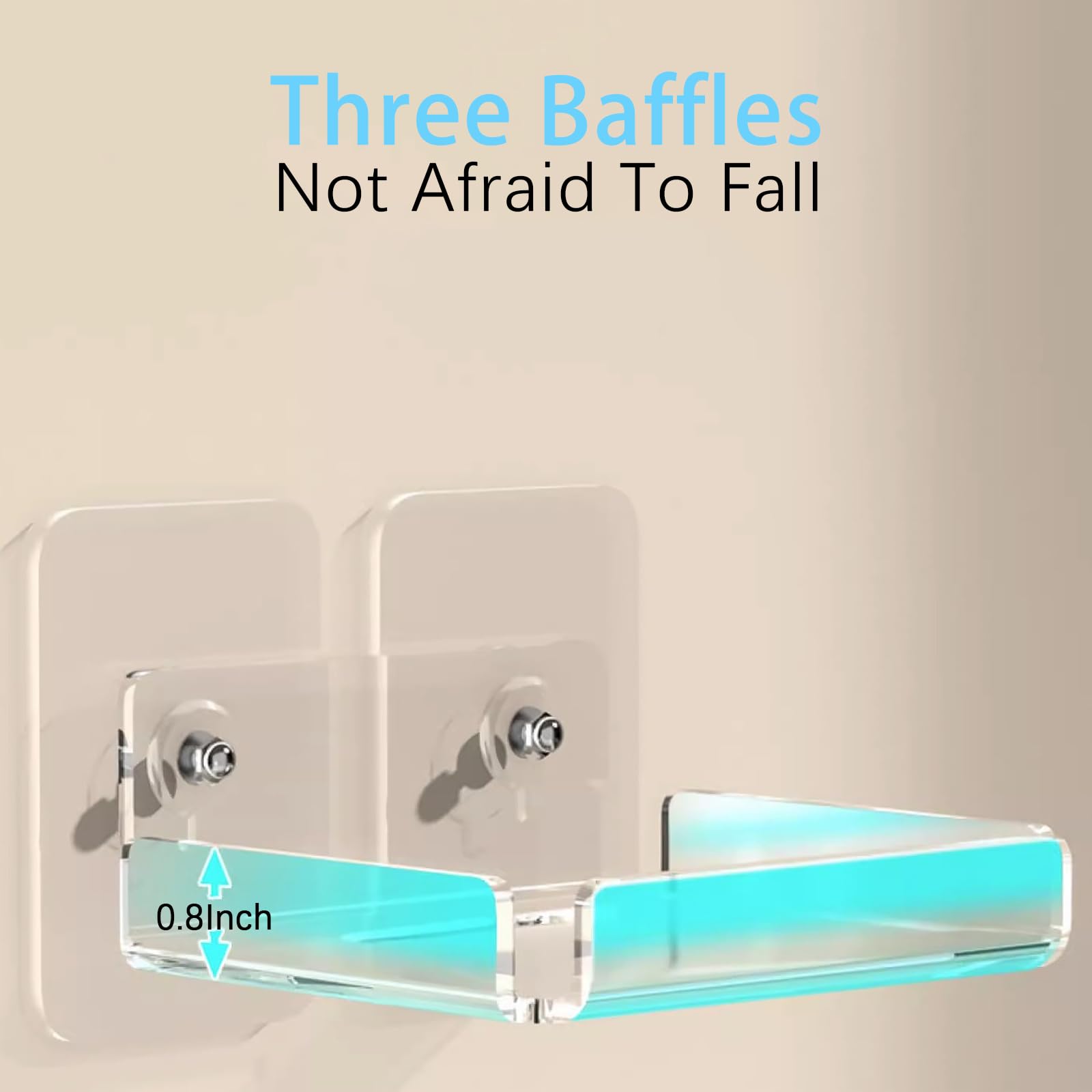 2 Pack No Drill Wall Mount Shelf for Security Cameras - Floating Bracket for Nest, Blink & Indoor Cams - Pet Monitor & Speaker Holder - Damage-Free Installation for Home & Office Surveillance