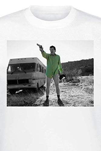 Officially Licensed Walter White Duotone T-Shirt (White) - Breaking Bad TV Show Merchandise for Fans & Collectors - Perfect for Cosplay, Conventions & Casual Wear