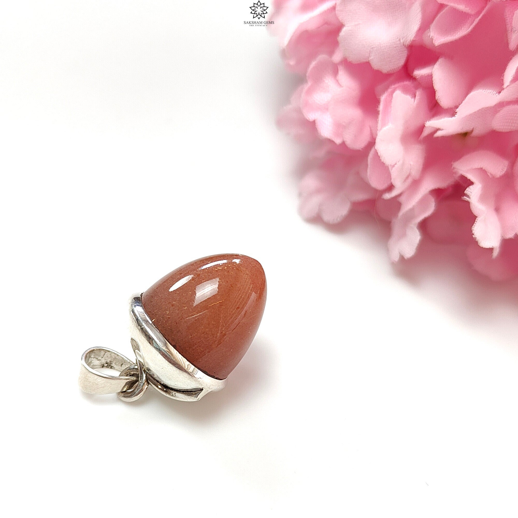Brown Moonstone Gemstone 925 Sterling Silver Pendant Necklace - 14.26g XL Bullet Pendant with Loop - Elegant Jewelry Gift for Women, Birthday, Anniversary - Perfect for Casual Wear, Office & Special Occasions