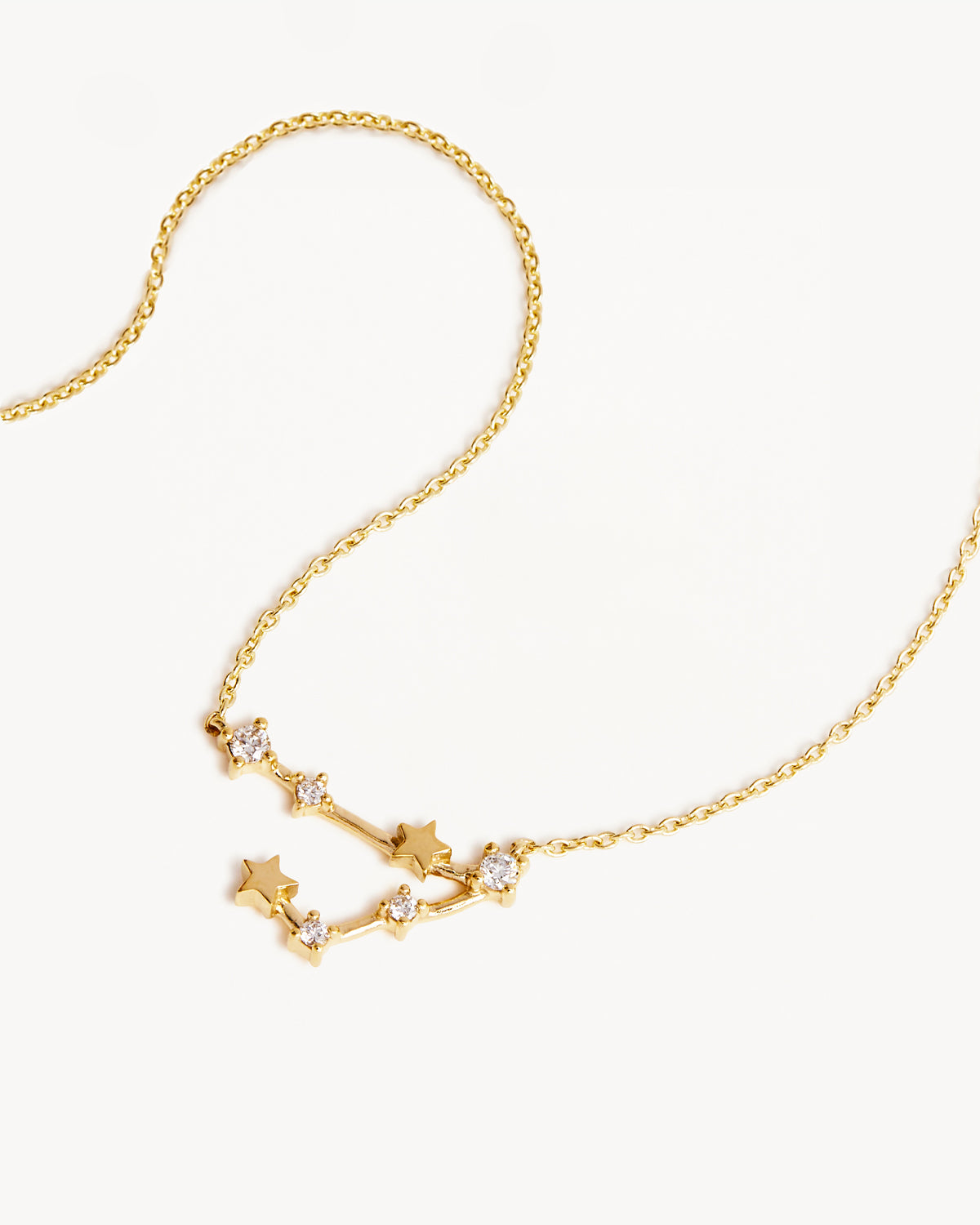 14K Solid Gold Starry Night Zodiac Constellation Diamond Necklace - Pisces Pendant for Women | Perfect Birthday Gift, Anniversary Present & Everyday Elegant Jewelry