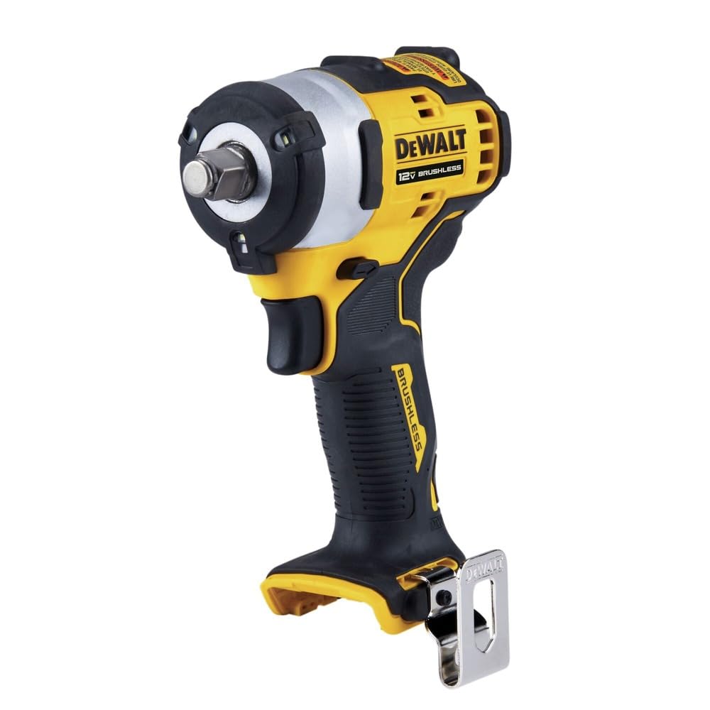 DEWALT DCF901B XTREME 12V MAX Brushless 1/2 Inch Cordless Impact Wrench (Tool Only) - Perfect for Automotive Repairs, Construction, and DIY Projects