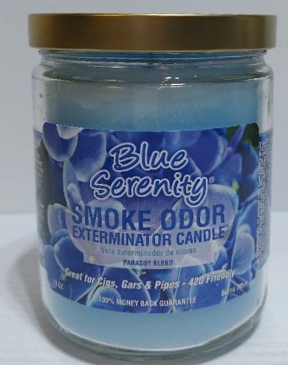 Smoke Odor Eliminator Candle Set - 3 Pack (13oz) with Blue Serenity, Bermuda Beach & Pine Island Jasmine Scents | Home Air Freshener for Living Room, Bedroom & Bathroom | Long-Lasting Fragrance for Relaxation & Stress Relief