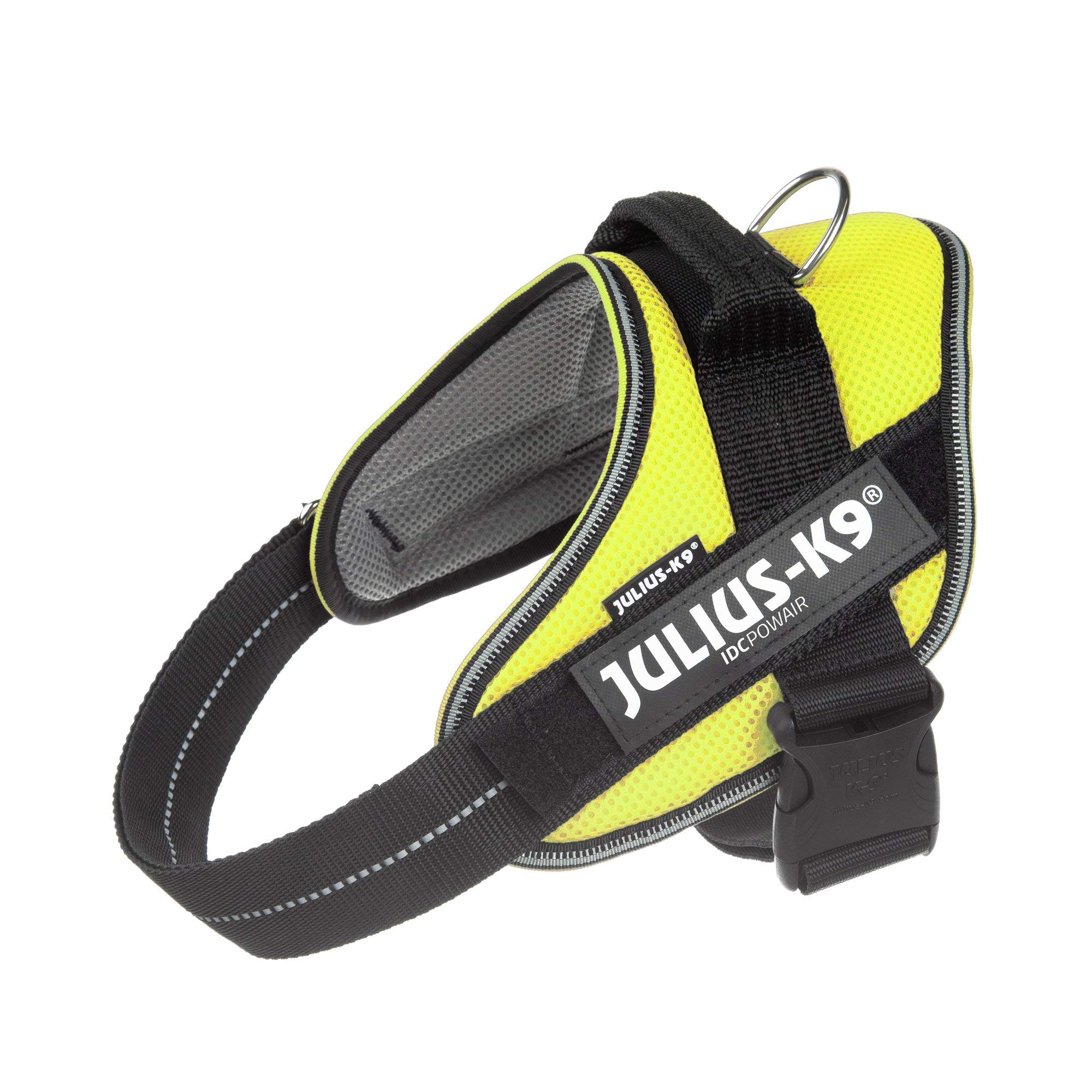 Julius-K9 Dog Harness - Reflective Neon Safety Vest for Large Dogs (XL/2) - Adjustable No-Pull Pet Harness for Walking, Running & Outdoor Adventures