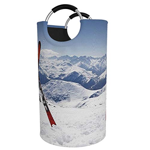 Pair Of Cross Skis In Snow