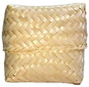 Natural Bamboo Basket Sticky Rice Steamer - Handmade in Thailand for Cooking, Food Decoration & Storage | Perfect for Asian Cuisine, Kitchenware & Home Decor