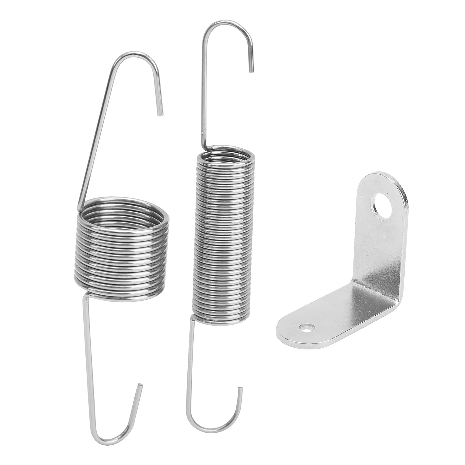 High-Quality Stainless Steel Throttle Return Spring & Bracket Kit with Dual Springs - Chrome Plated for Engine Performance - Perfect for Car, Truck, and Motorcycle Throttle Linkage Systems