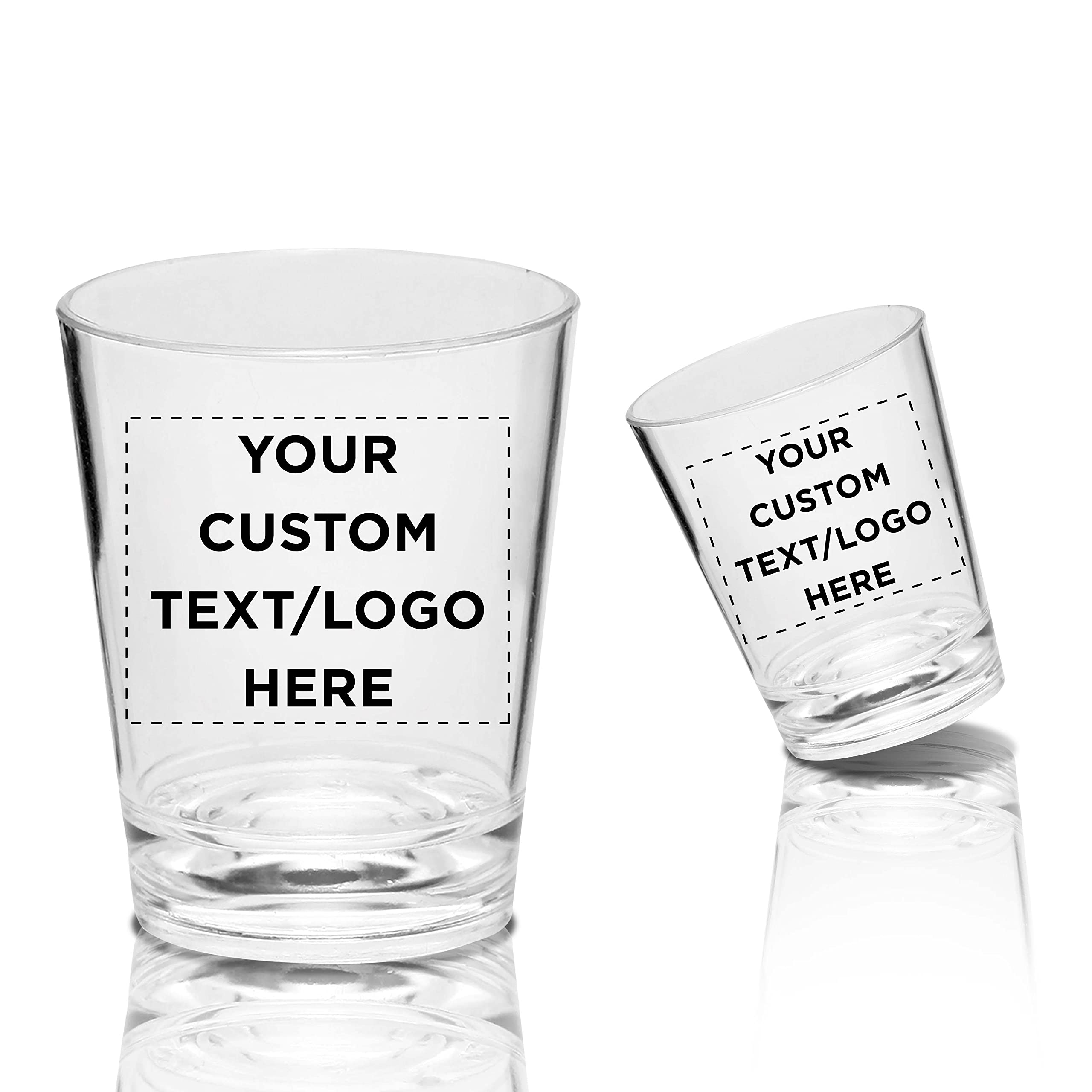 Custom Clear Acrylic Shot Glasses 1.5 oz (Set of 100) - Personalized Bulk Party Cups for Weddings, Birthdays & Events - Perfect for Bar, Club, and Home Entertaining