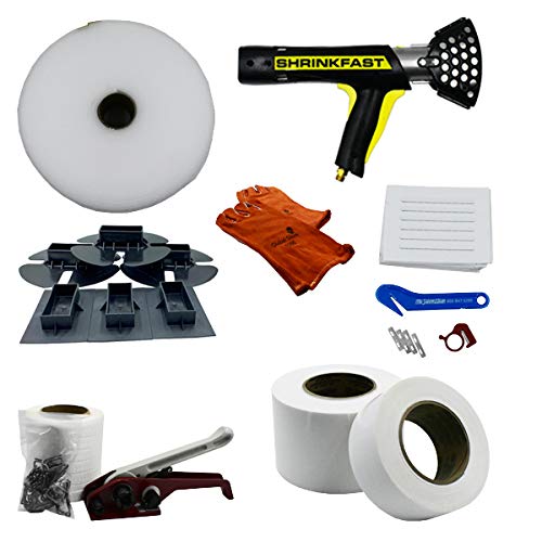 Single Large Boat Shrink Wrap Kit with Heat Gun & Tools - Waterproof Boat Cover for Winter Storage & Protection - Includes Shrinkfast 998 Accessories