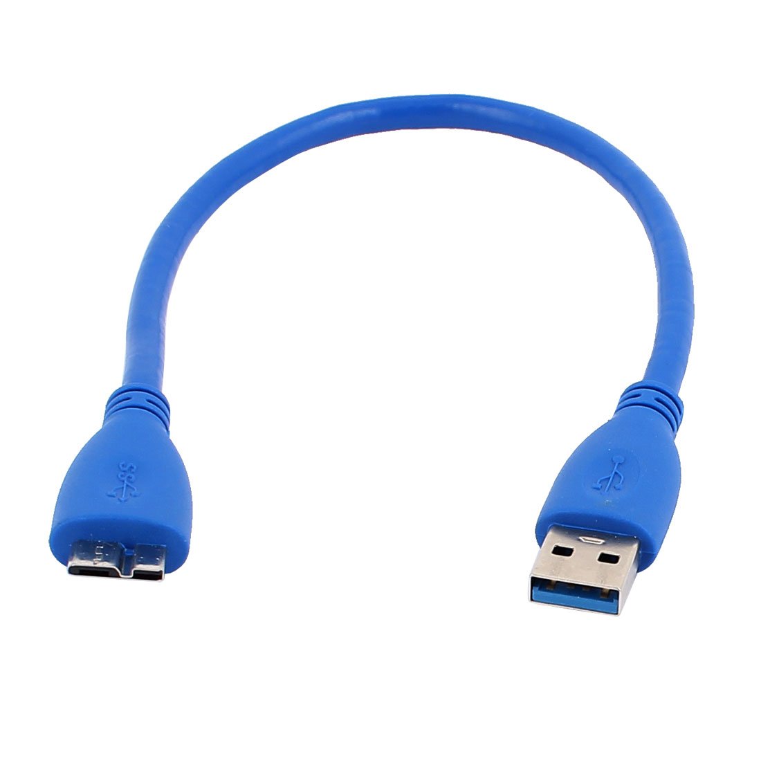 uxcell 0.3M 1Ft SuperSpeed USB 3.0 Type A Male to Micro B Male Data Extension Cable Blue - High Speed Charging & Data Transfer for External Hard Drives, Smartphones, Tablets & More