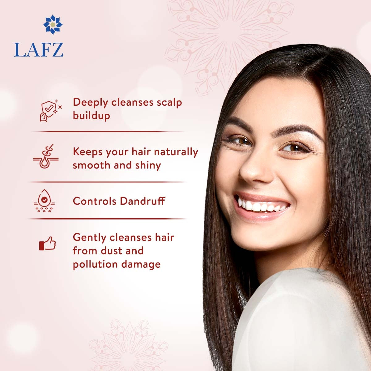 Lafz Hair Shampoo 200ml with Apple Cider Vinegar & Argan Oil - Sulfate Free & Nourishing for Dry, Damaged Hair - Perfect for Daily Use & Scalp Care