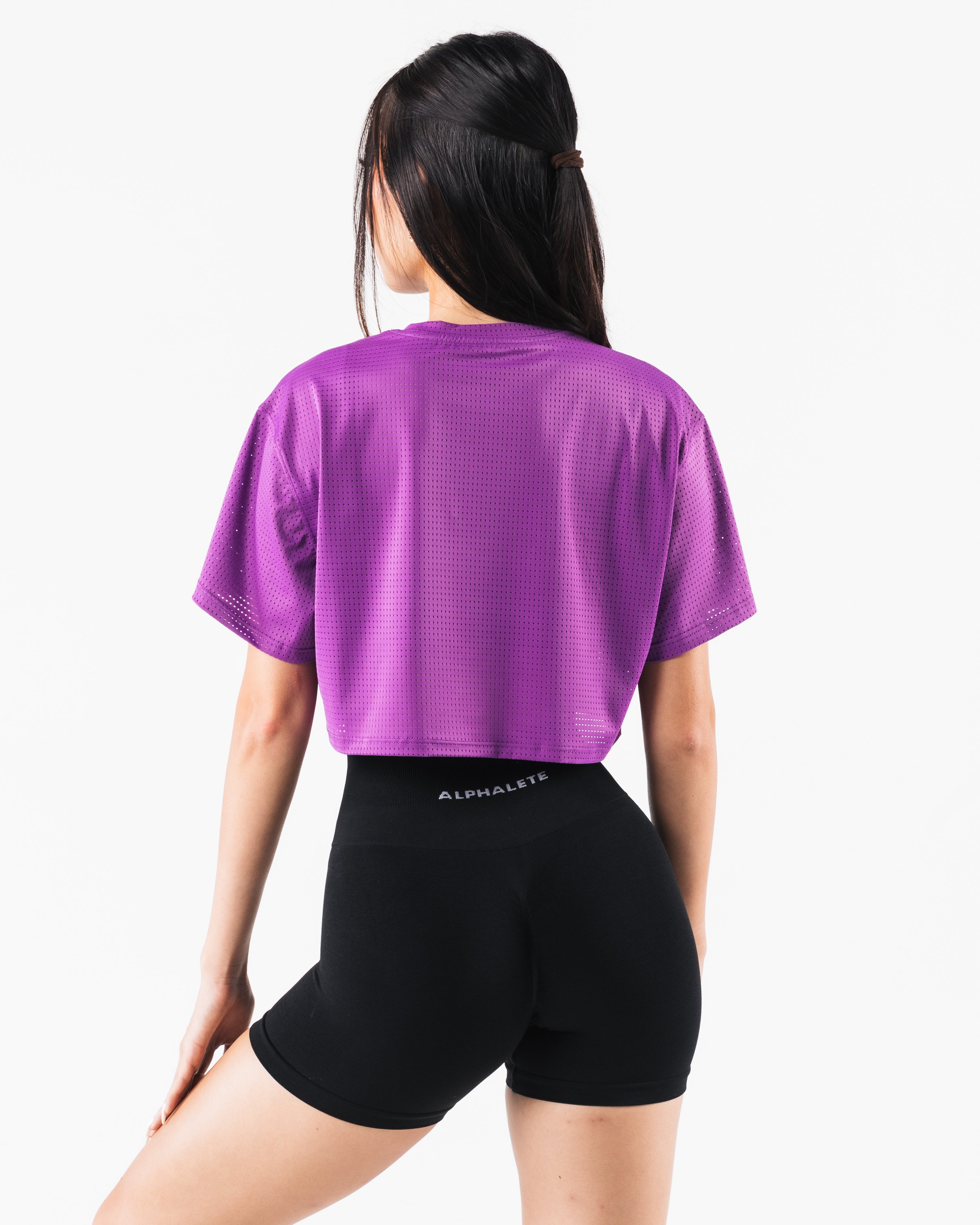 Stylish Margo Mesh Crop Tee Blaze - Trendy Women's Summer Fashion Top for Casual Outings & Music Festivals