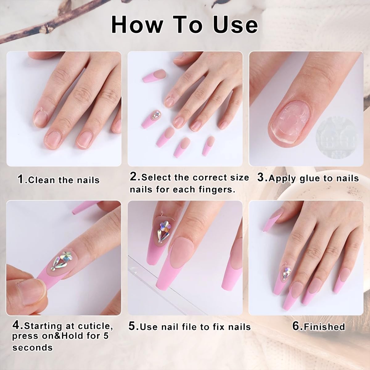 24Pcs St. Patrick's Day French Tip Press On Nails - Short Square Fake Nails with Green Shamrock & Gold Rhinestones Design, Nude Glossy Full Cover Irish Stick On Nails for Women | Perfect for Parties, Festivals & Irish Themed Events