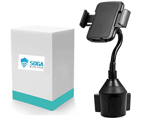 Universal Car Cup Holder Phone Mount - Adjustable Gooseneck Cradle for Smartphones - Perfect for Driving & Navigation